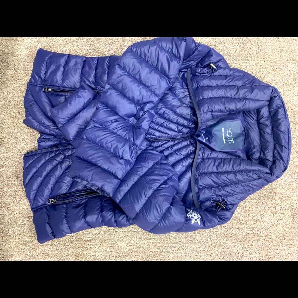 Saks fifth avenue puffer jacket BLUE